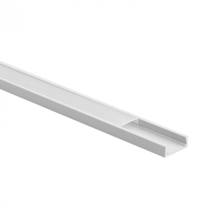 Eco Light Přisazený profil N01 bílý + matný difuzor 1m + 2x krytky EC20902