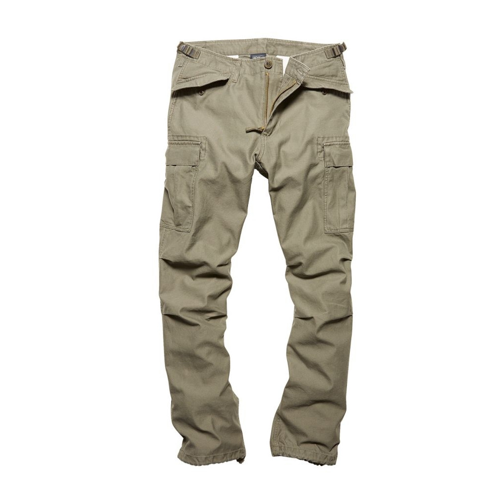 Kalhoty Vintage Industries M65 Heavy Satin - olivové, L
