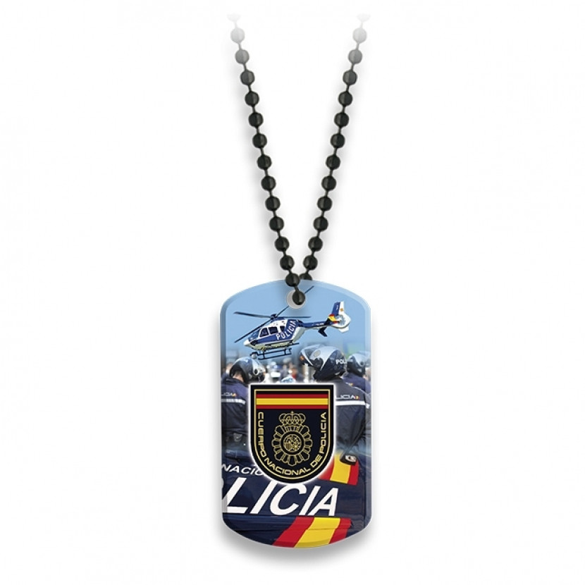 Známka Dog Tag Albainox Policía Nacional - barevná