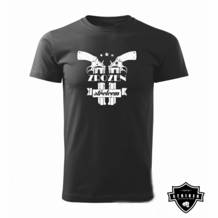 Triko Striker Zrozen střelcem - černé, L