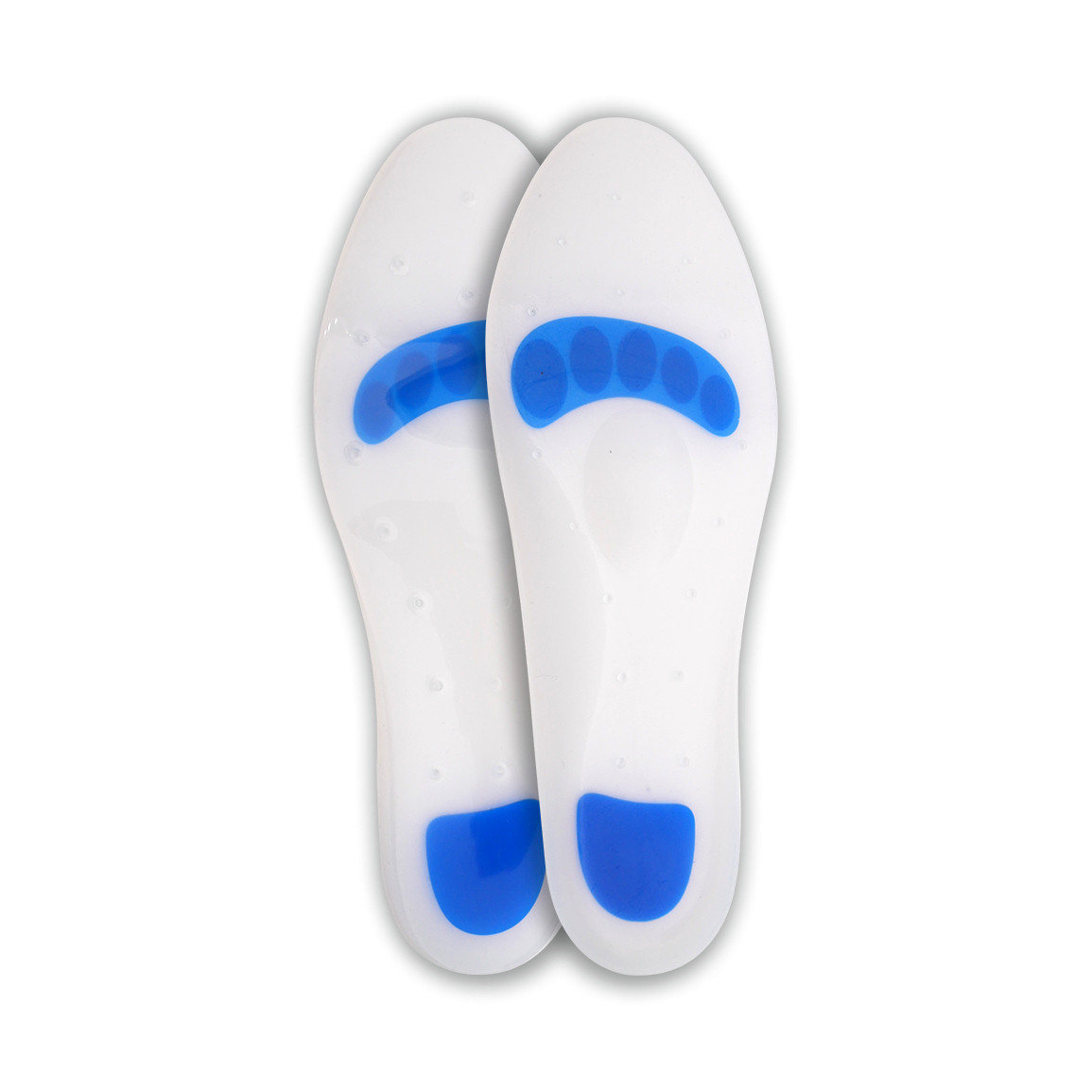 Gelové ortopedické vložky do bot HealMed - průhledné-modré, 35-36