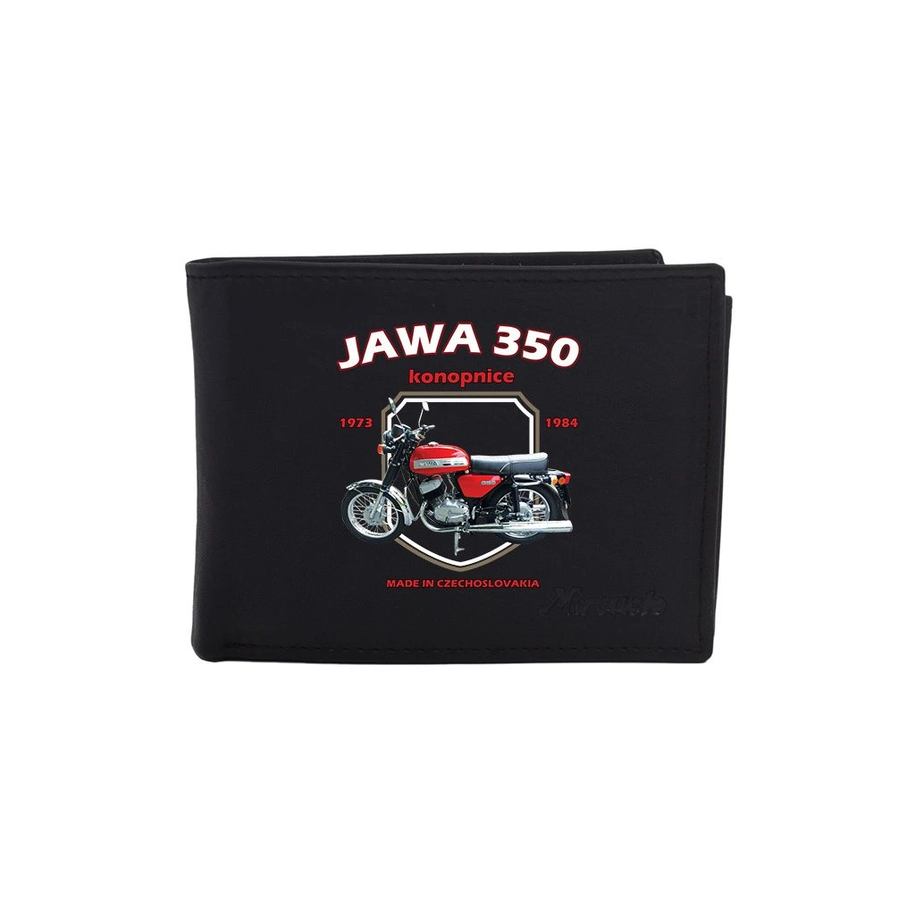 Kožená peněženka Striker Jawa 350 Konopnice - černá