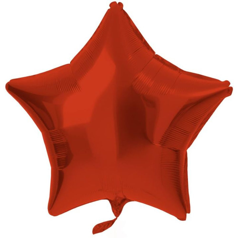 Balón foliový hvězda - matná červená - 48 cm - Folat