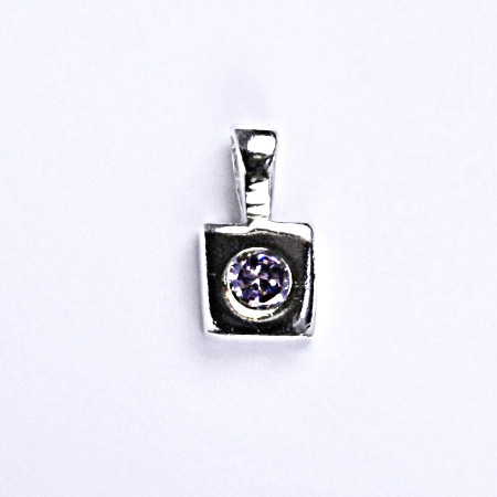 Stříbrný přívěšek se syntetickým zirkonem P 4