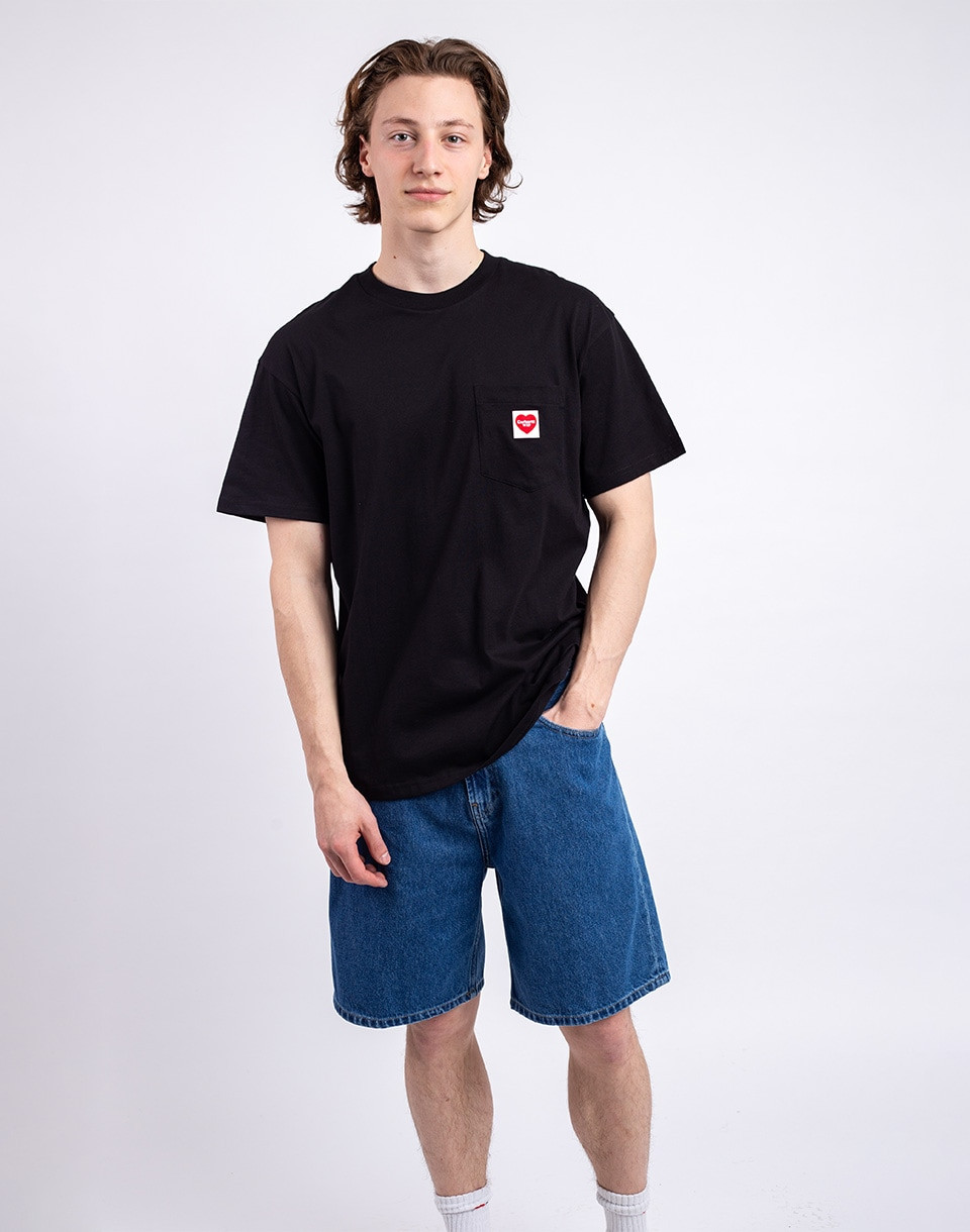 Carhartt WIP S/S Pocket Heart T-Shirt Black/Red XL