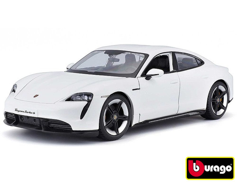 Bburago 1:24 Porsche Taycan Turbo S 2019 Carrara White,  W018377