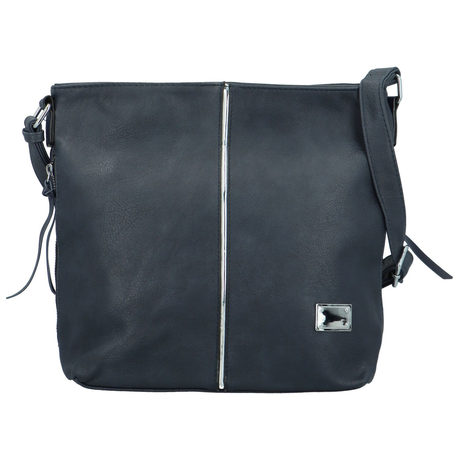 Módní dámská koženková crossbody kabelka Salah, tmavě modrá