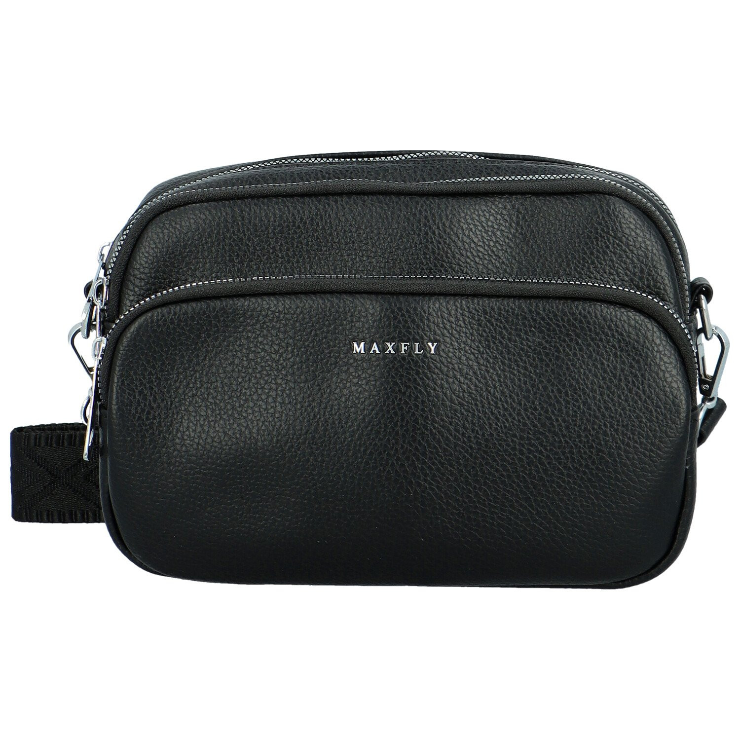 Trendy dámská koženková crossbody kabelka Rory, černá