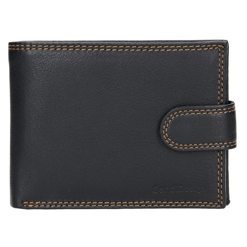 Pánská kožená peněženka SendiDesign Tarras - černá