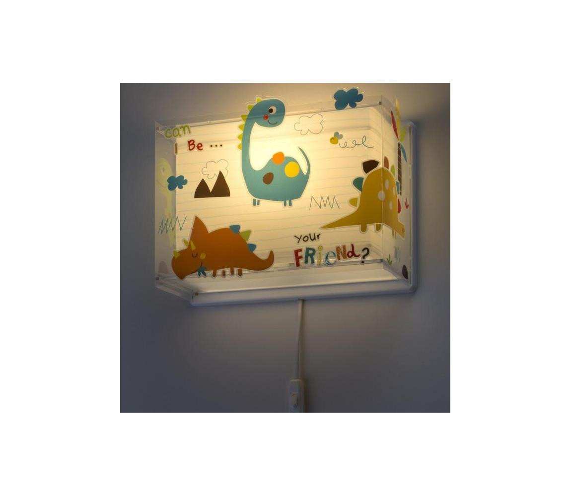 Dalber Dalber D-73458 - Dětské nástěnné svítidlo DINOS 1xE27/60W/230V