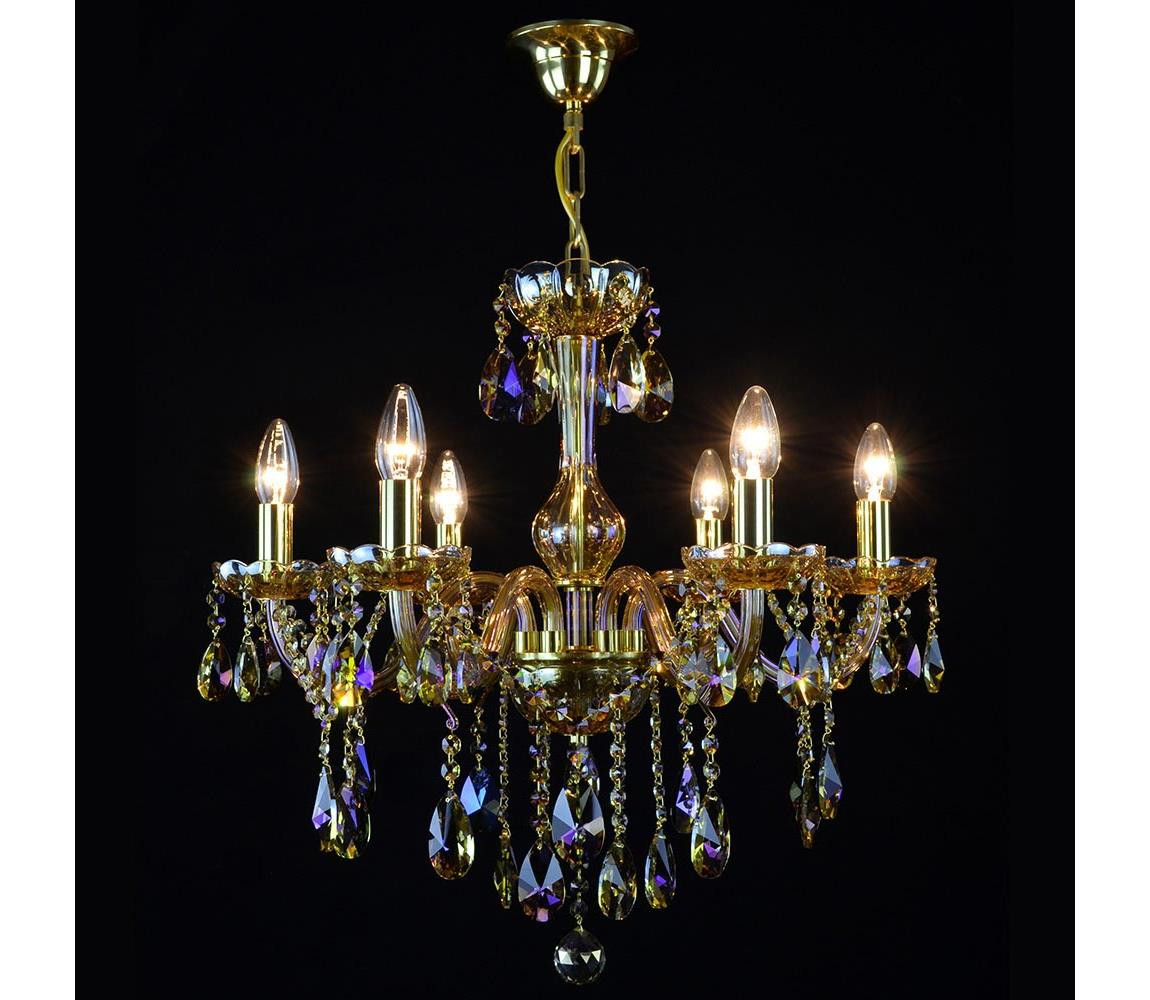 Wranovsky Wranovsky JWZ167061100 - Křišťálový lustr na řetězu CLARIT 6xE14/40W/230V