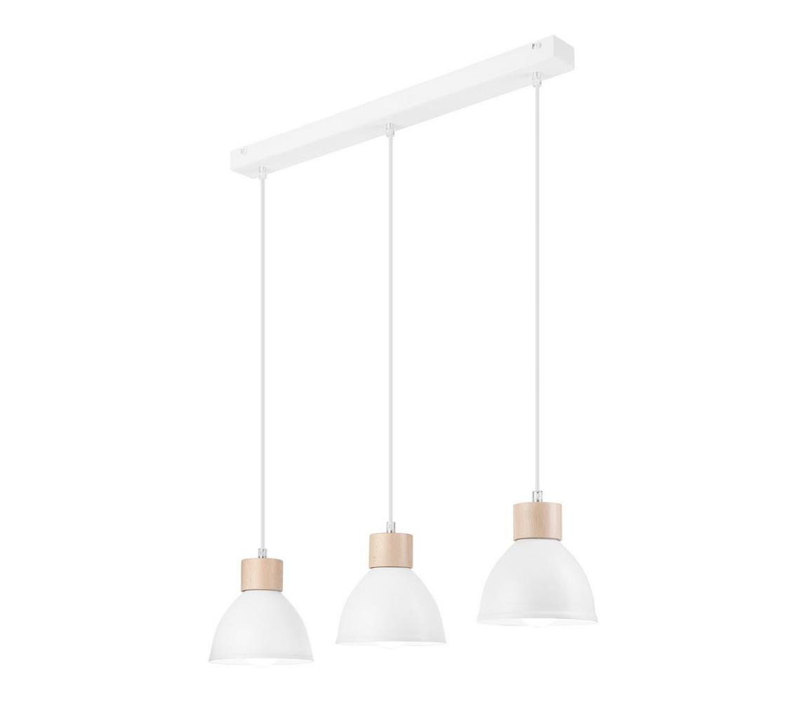 Lustr na lanku NICO 3xE27/60W/230V bílá