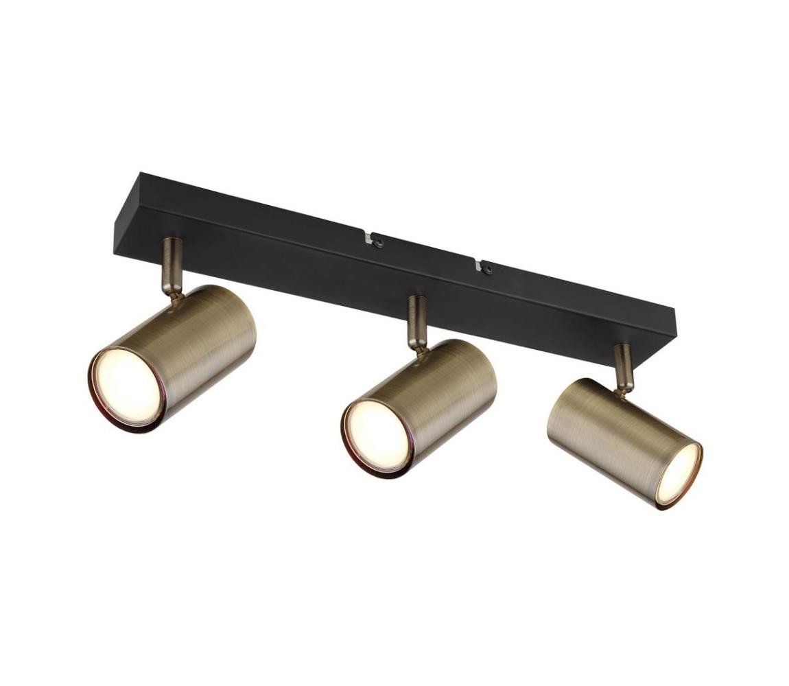 Globo Globo 57911-3M - Bodové svítidlo ROBBY 3xGU10/35W/230V černá/mosaz