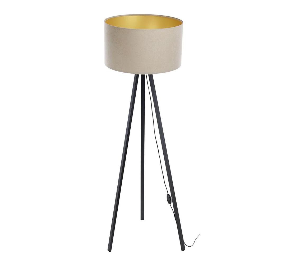 Stojací lampa STANDART 1xE27/60W/230V béžová/wenge