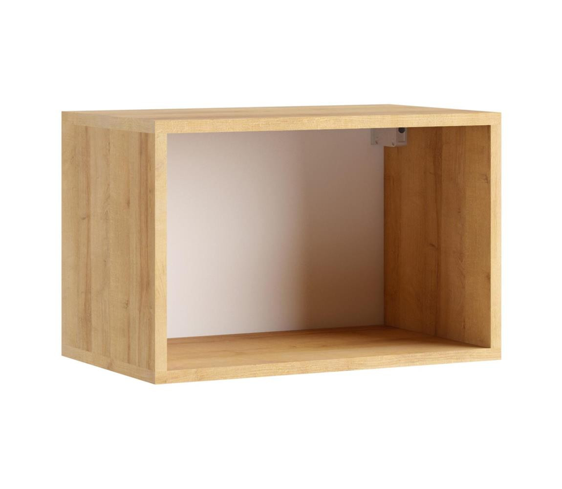 Konsimo Sp. z o.o. Sp. k. Nástěnná police PAVO 32,5x50 cm zlatý dub