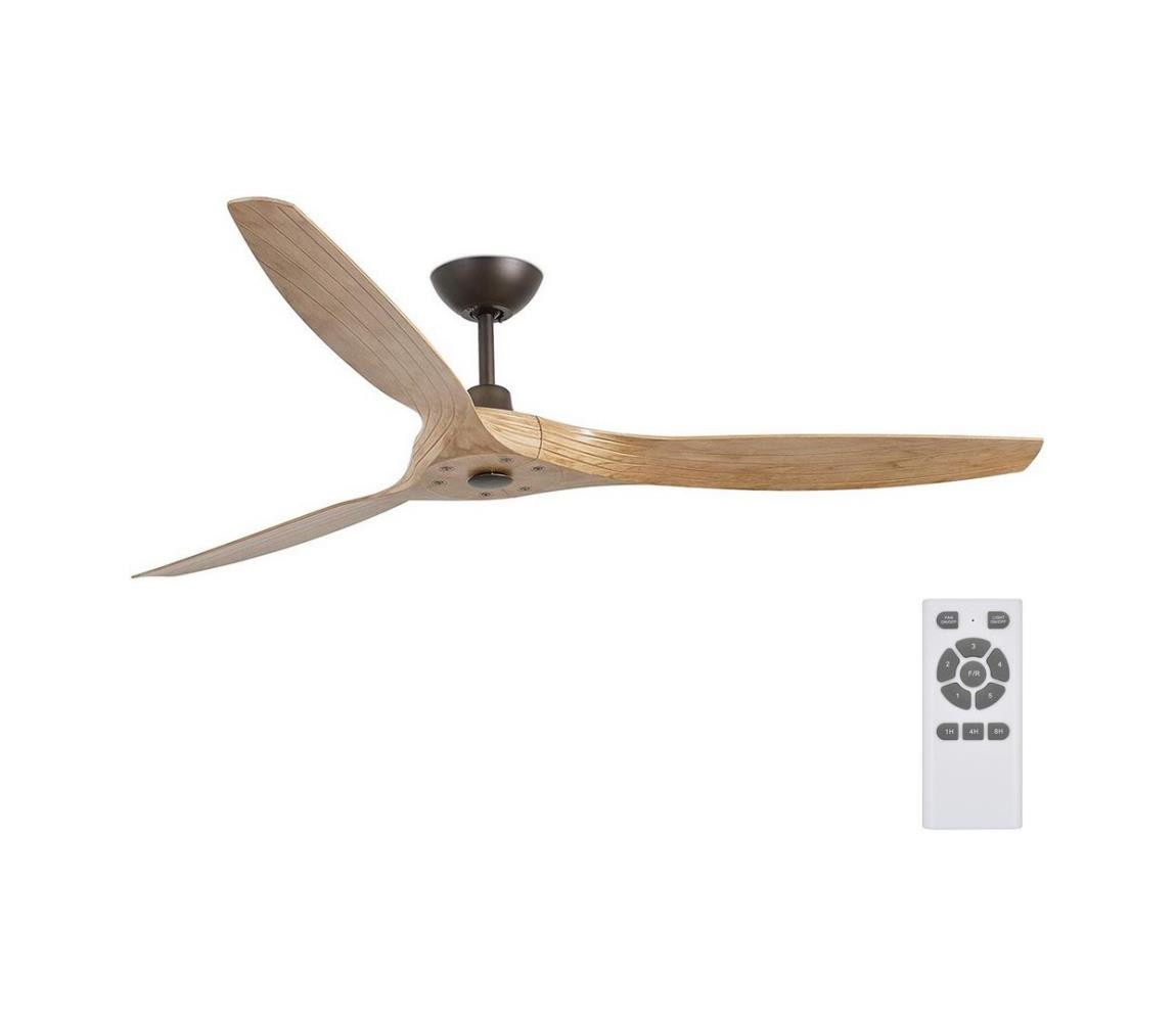 FARO Barcelona FARO 33519 - Stropní látor MOREA hnědá pr. 152 cm + dálkové ovládání