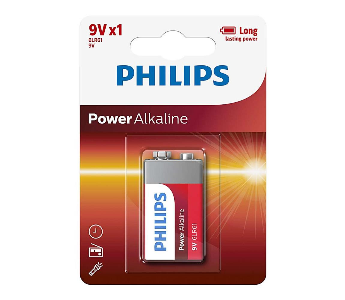 Philips Philips 6LR61P1B/10 - Alkalická baterie 6LR61 POWER ALKALINE 9V 600mAh