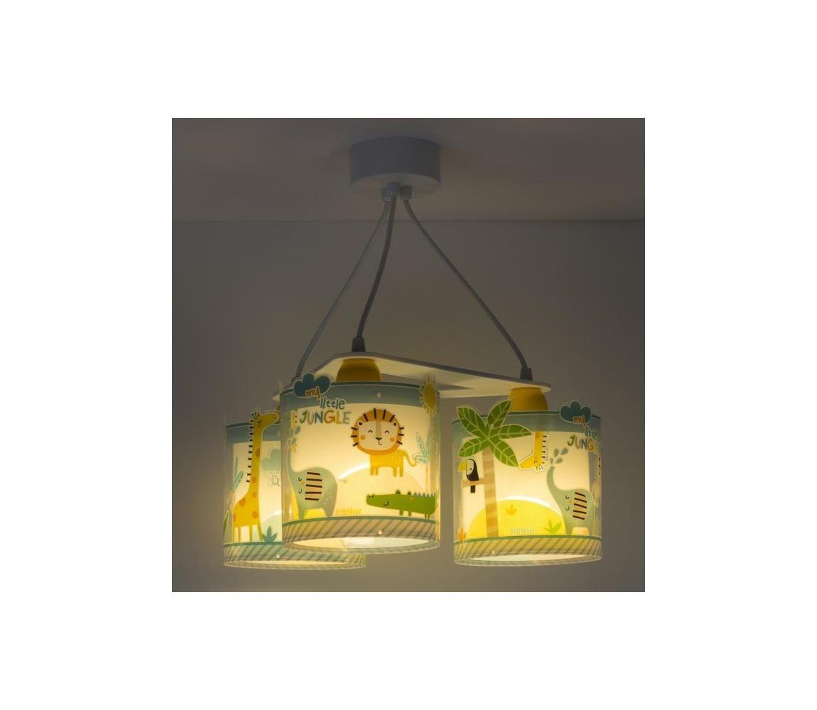 Dalber Dalber D-76114 - Dětský lustr MY LITTLE JUNGLE 3xE27/15W/230V