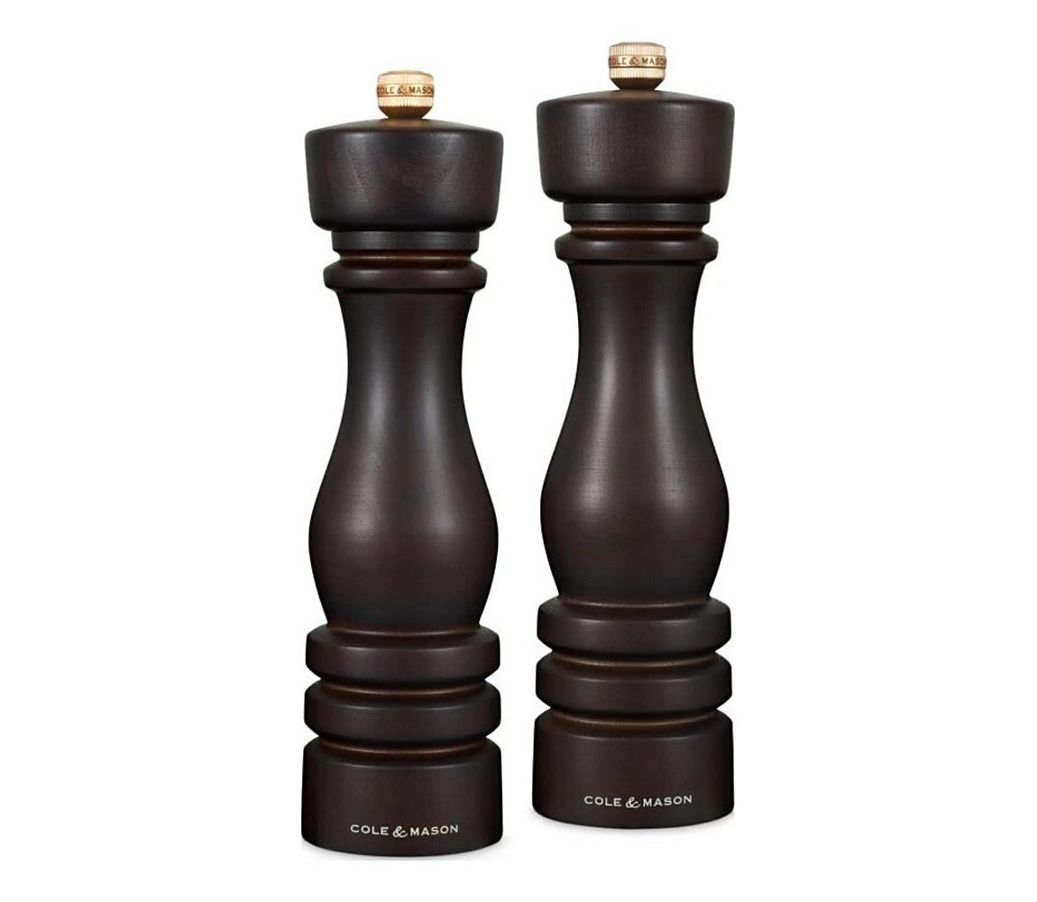 Cole&Mason Cole&Mason - Sada mlýnků na sůl a pepř LONDON 2 ks 22 cm buk/hnědá