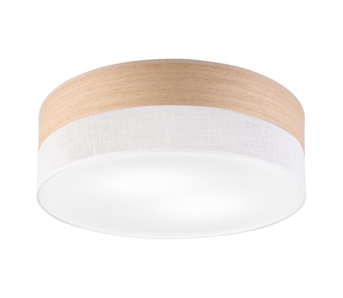 Stropní svítidlo SIRJA WOOD 2xE27/15W/230V pr. 45 cm bílá/dub