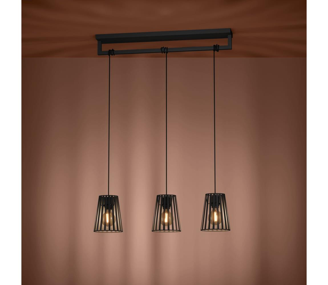 Eglo Eglo 390003 - Lustr na lanku BOGOTA 3xE27/40W/230V černá