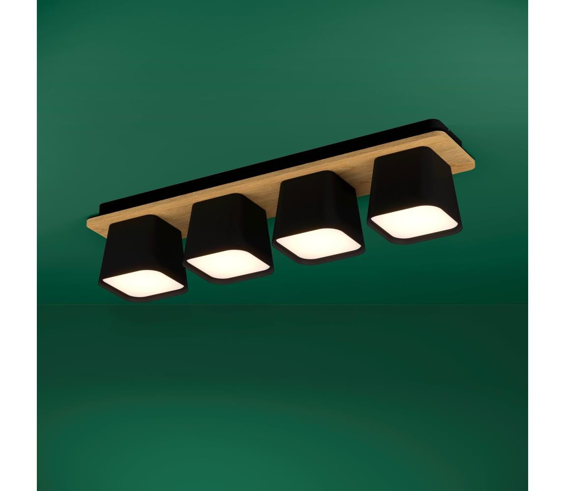 Eglo Eglo 390008 - Stropní svítidlo RUSCIO 4xE27/40W/230V černá/hnědá