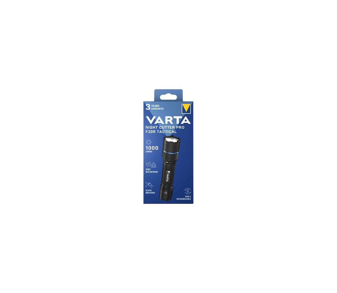 VARTA Varta 18923101111 - LED Taktická nabíjecí svítilna NIGHT CUTTER PRO F20R LED/USB