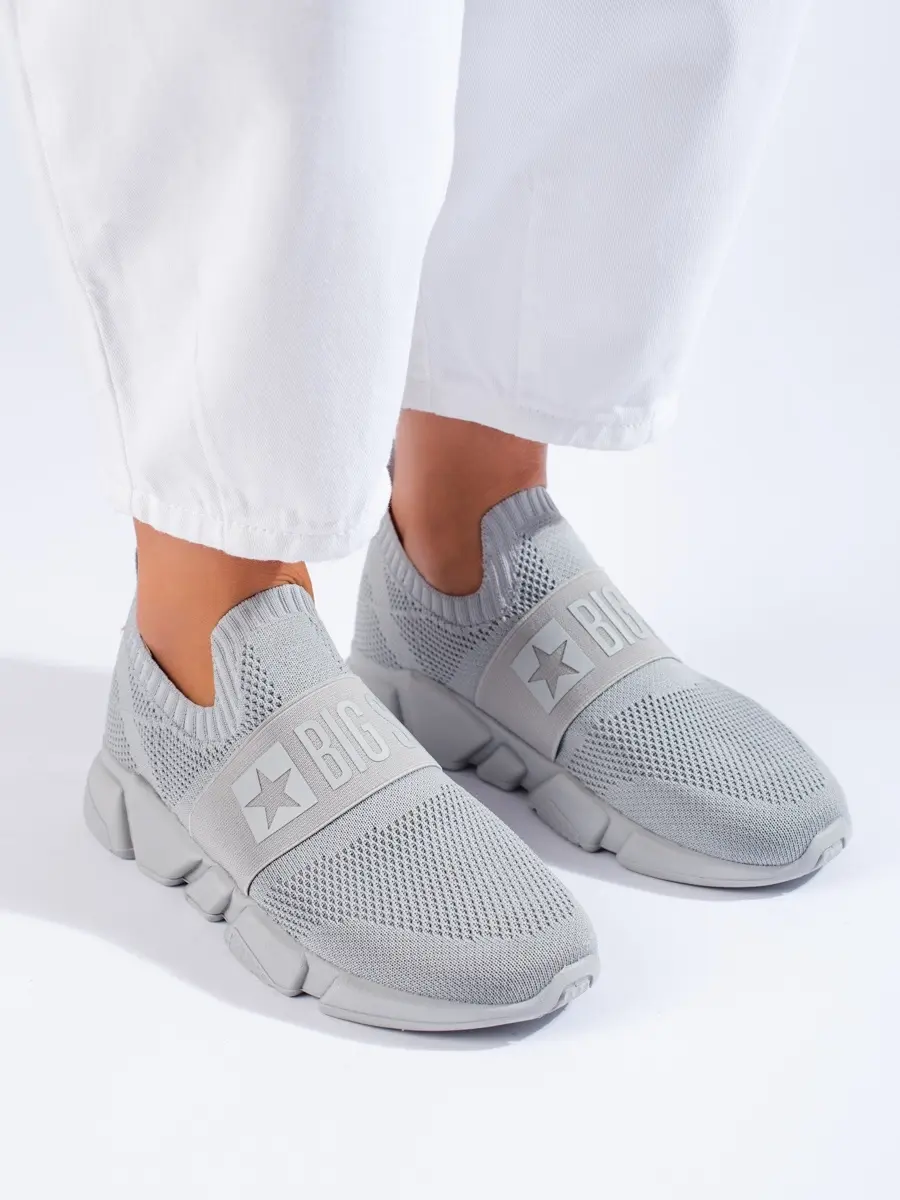 Jedinečné tenisky dámské šedé bez podpatku