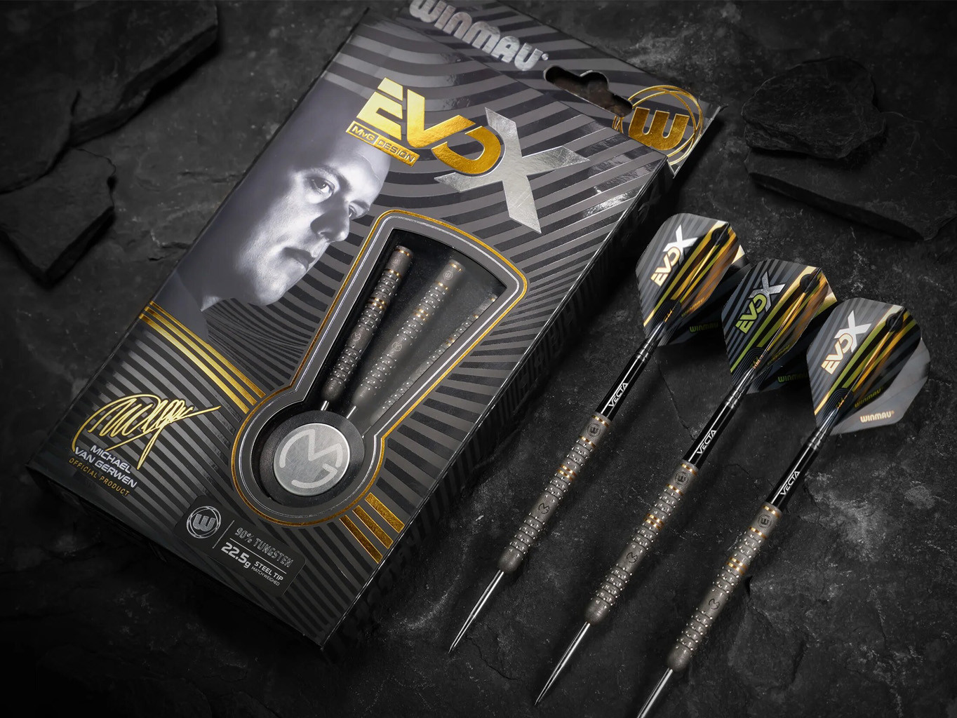 Winmau Šipky Steel MVG EvoX 90% 22,5g