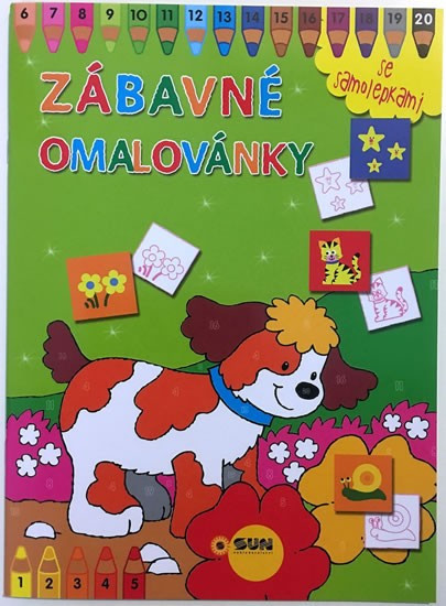 Zábavné omalovánky se samolepkami (zelené)