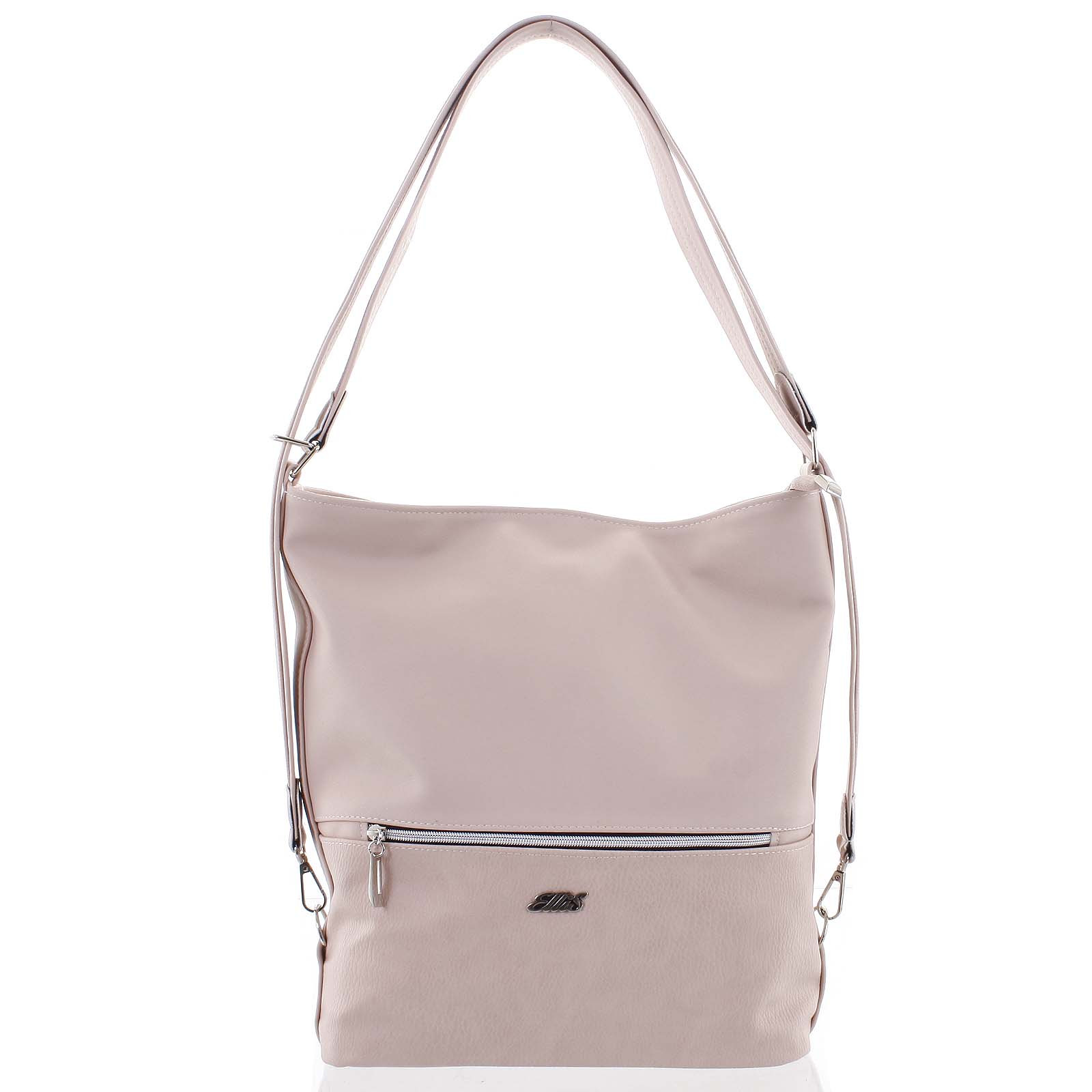 Módní dámská kabelka batoh růžová - Ellis Patrik růžová