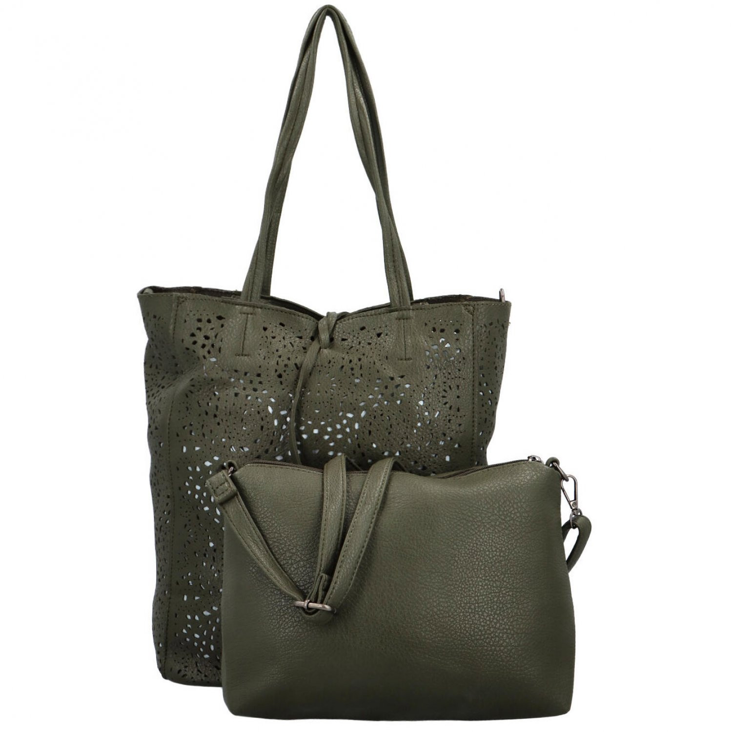 Sada dámských kabelek tmavě zelená - MaxFly Beattriz zelená