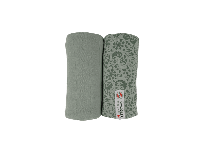 Lodger Swaddler Flower Tribe 2balení 120 x 120 cm Silt Green