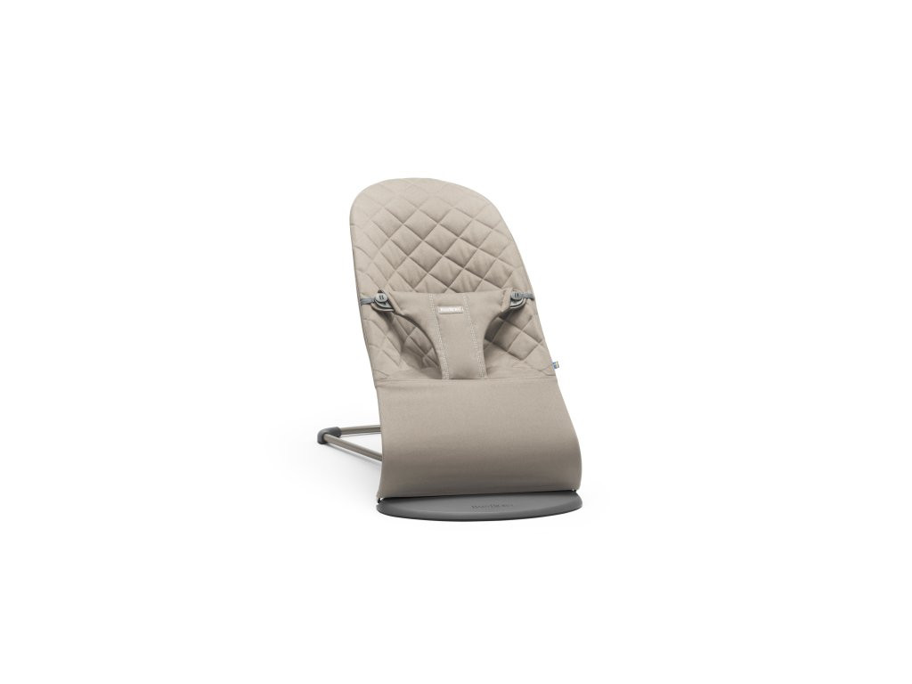 Baby Björn Lehátko Bouncer Bliss Sand Grey Woven tm.šedá konstrukce