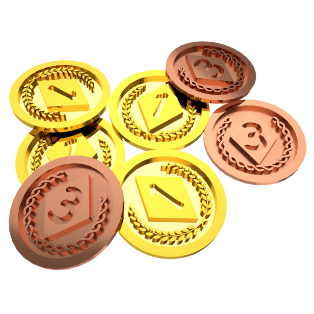 Rock, Stone & Dice Games Gems of Iridescia: Metal Coin Upgrade Tokens