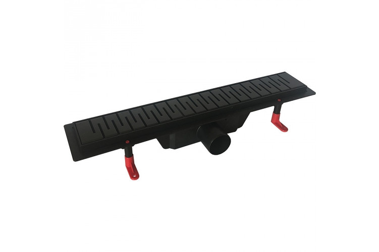 HOPA STANDARDline BLACK MEDIUM 500 - černý lineární plastový žlab 500 mm