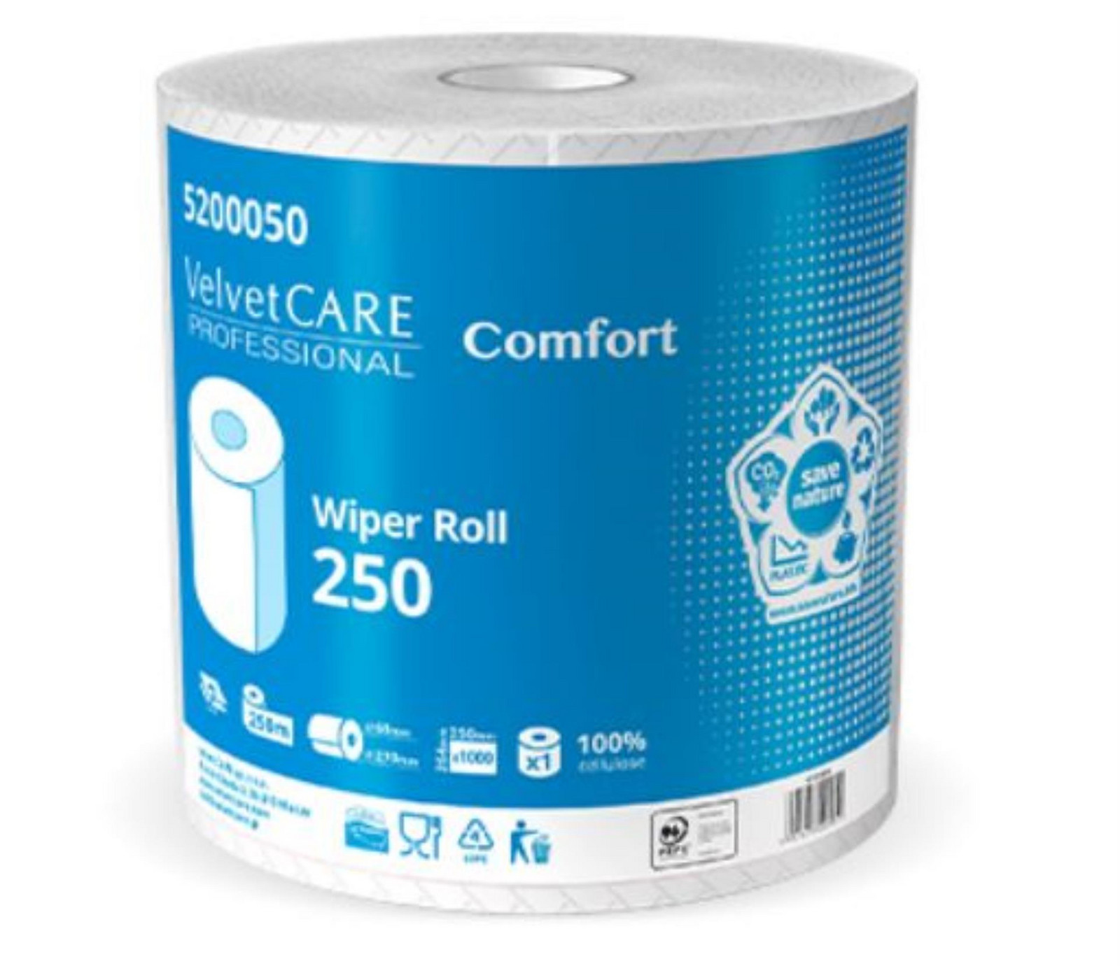 Velvet CARE Průmyslové utěrky Velvet Professional - 2vrstvé, 250 m, 2 role