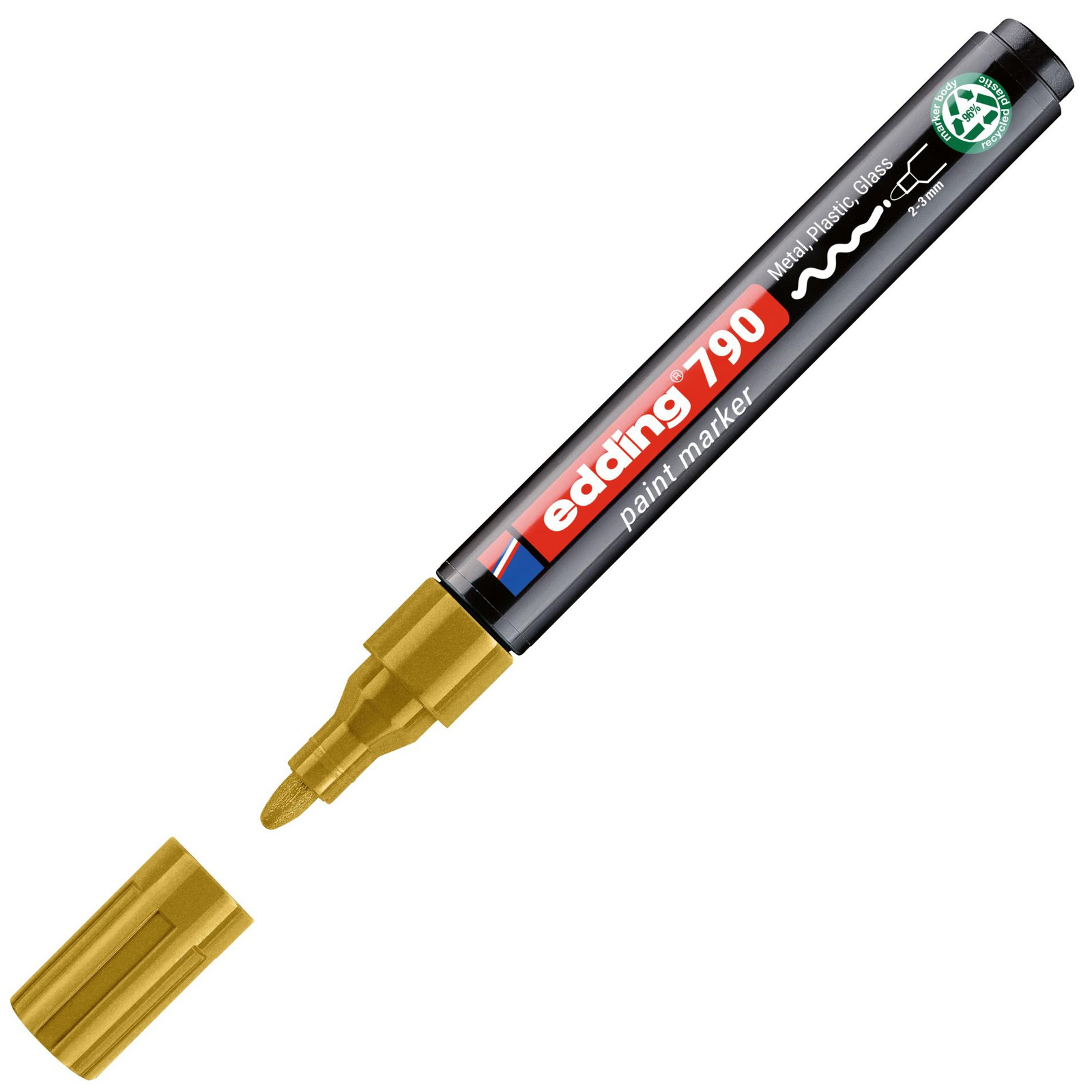 Lakový popisovač Edding 790 PCR -  zlatý