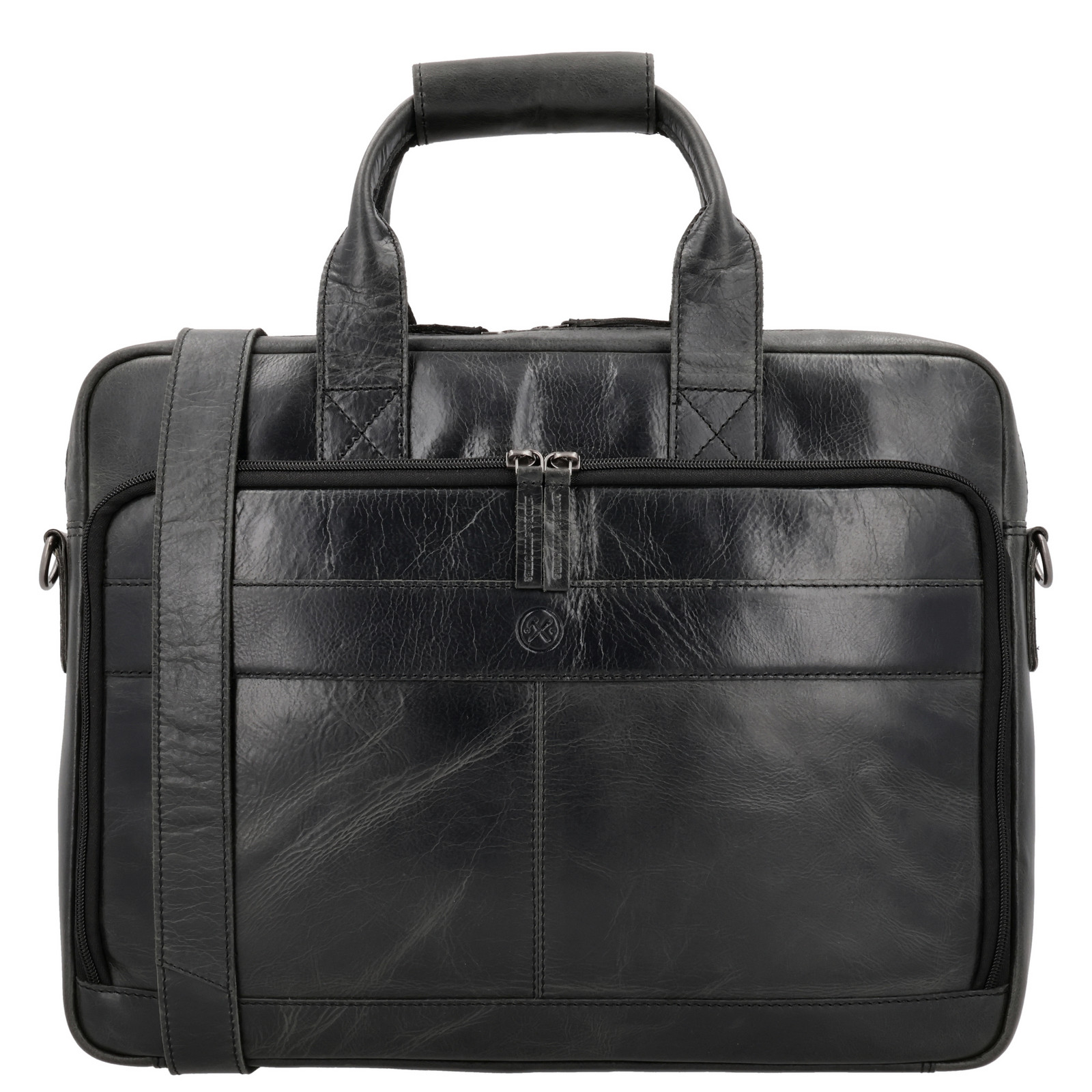 Kožená Business taška - Next Navajo - Hide & Stitches - 8 L - černá - 15,6” v dárkovém balení