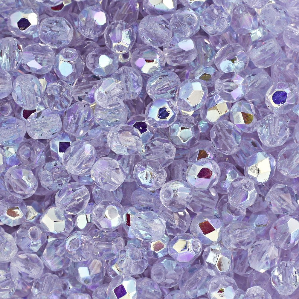 Manumi české broušené korálky 4mm Alexandrite AB - 225 ks