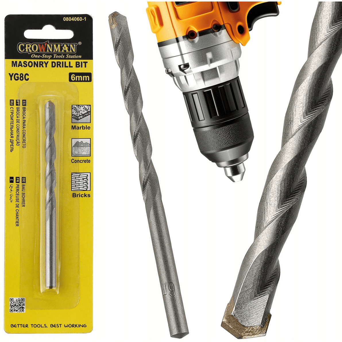 Berge Ocelový vrták do betonu 6mm