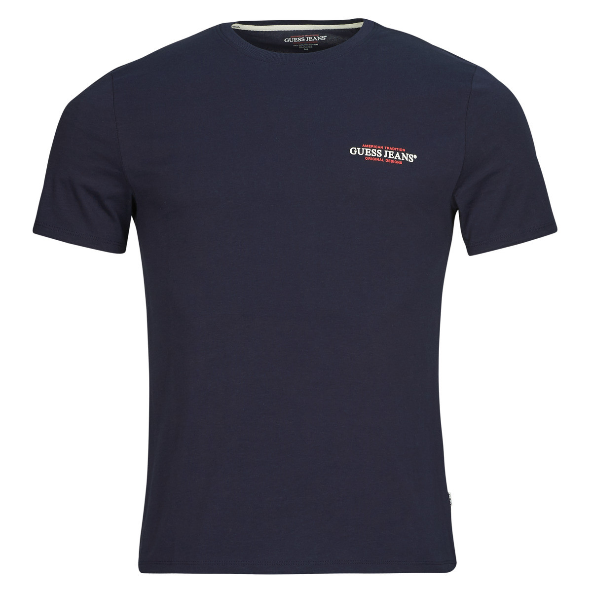 Guess  SS CN SLIM AMERICAN TR TEE  Tmavě modrá