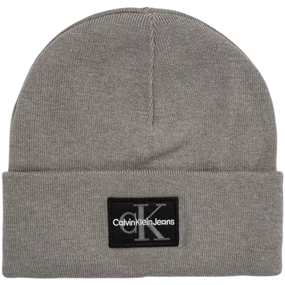 Calvin Klein Jeans  MONO LOGO PATCH BEANIE WARM K50K512455  Šedá