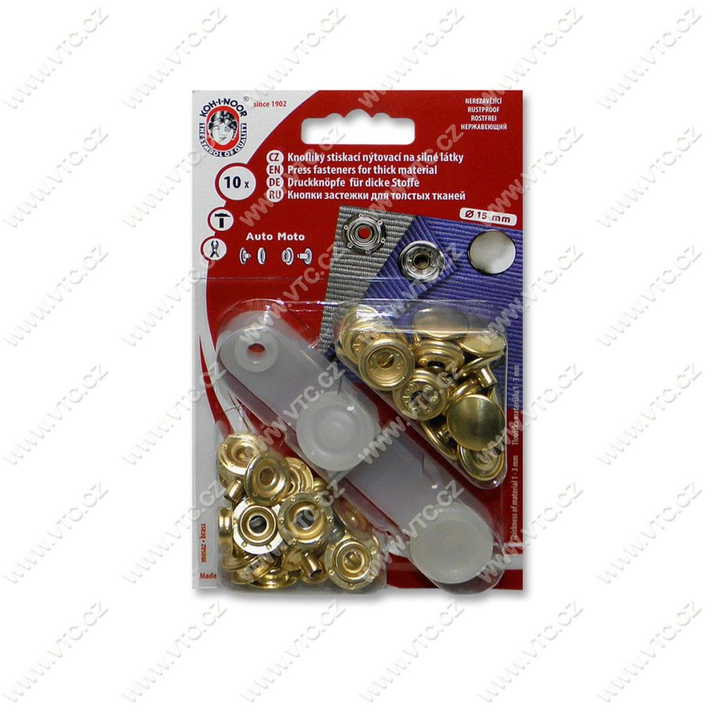 Sada druků Koh-I-Noor AM6 zlatý hladký blistr 10 ks - zlatá