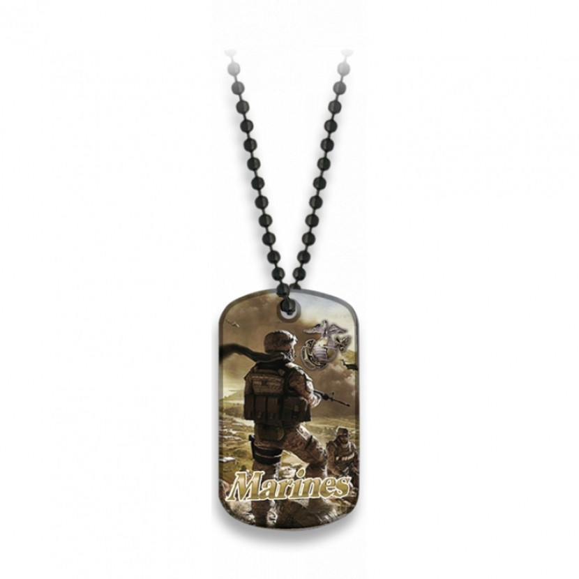 Známka Dog Tag Albainox MARINES - hnědá