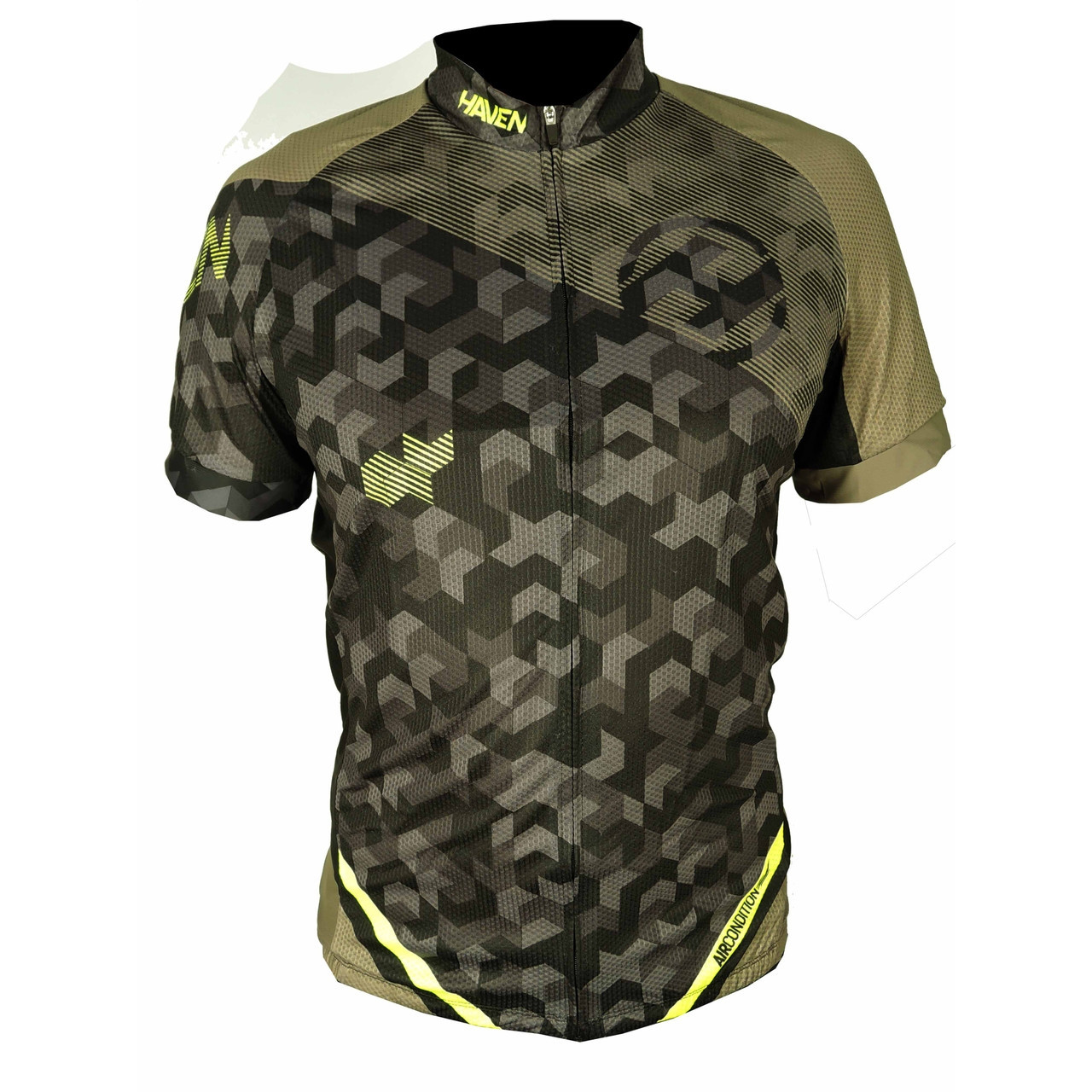 Tričko s krátkým rukávem Haven Singletrail - černé-khaki, 3XL