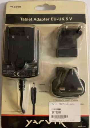 Yarvik - Tablet adapter EU-UK 5 V