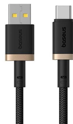 Rychlonabíjecí kabel Baseus Dura USB/USB-C 1m 60W černo zlatý