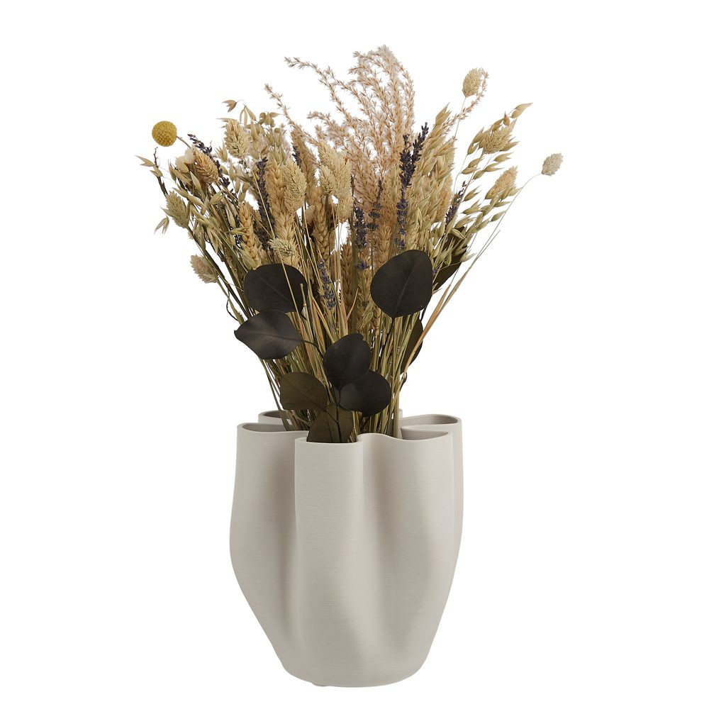 VISION Váza s 3D tiskem 22 cm - bílá