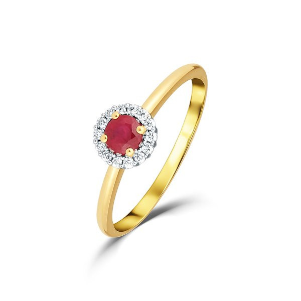 Prsteny soliter s rubínem 214-437-RU96 51-1.15g